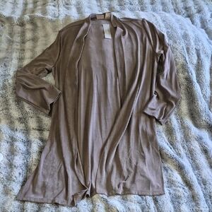 Chicos 🖤bnwt  Long Tan Open Cardigan (604)